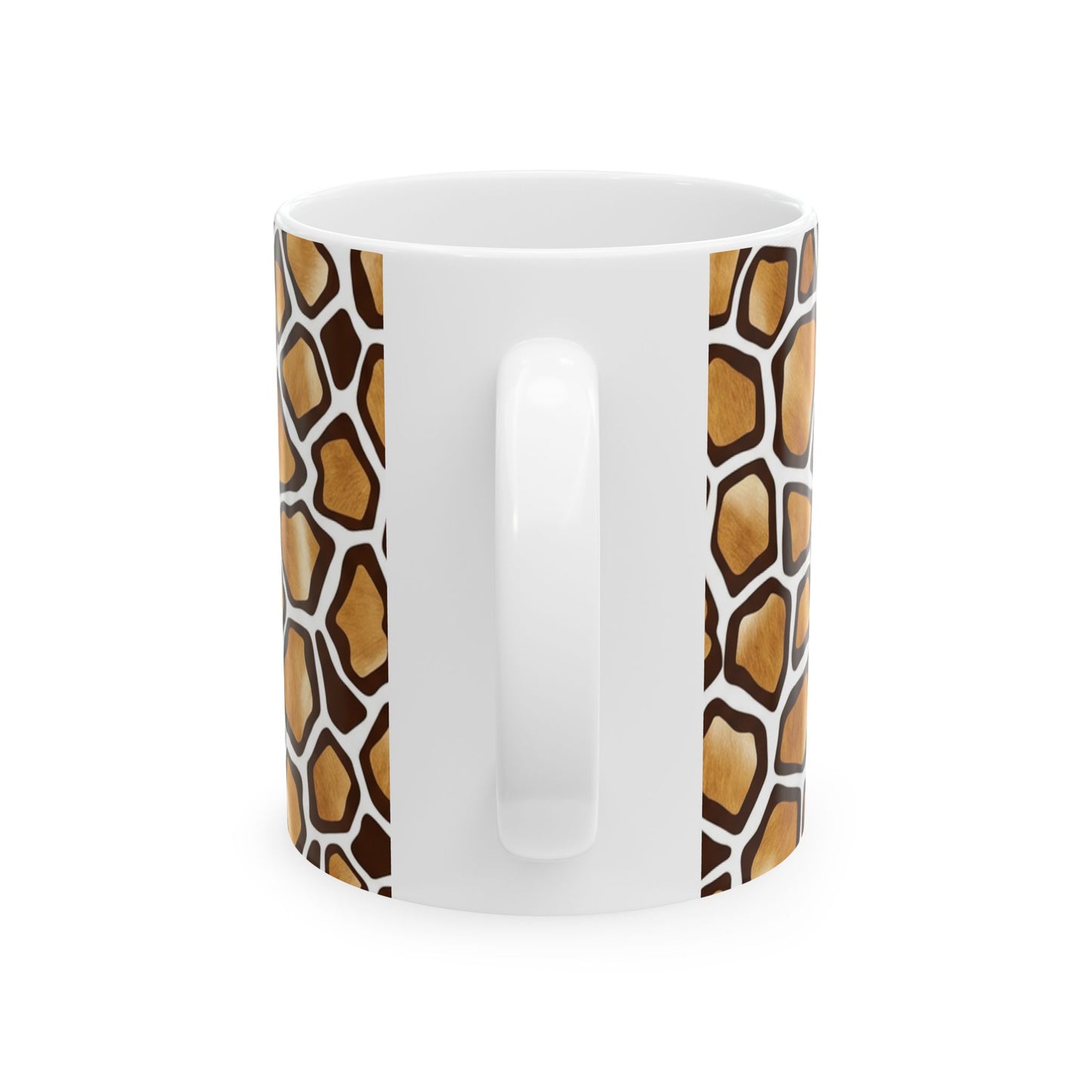 Giraffe Print Ceramic Mug (11oz & 15oz) – Animal Print Coffee Cup