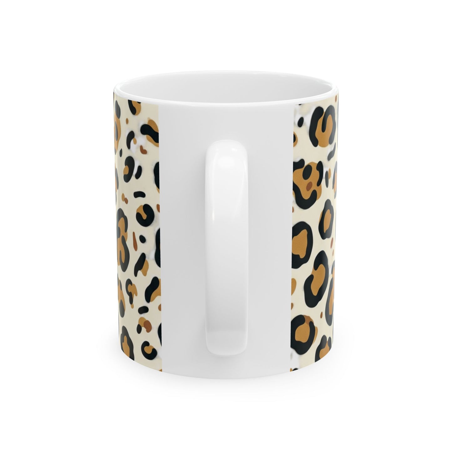 Leopard Print Ceramic Mug – 11oz & 15oz Stylish Animal Print Coffee Cup